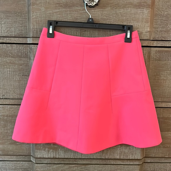 J Crew Hot Pink Flare A Line Skirt - Picture 1 of 5